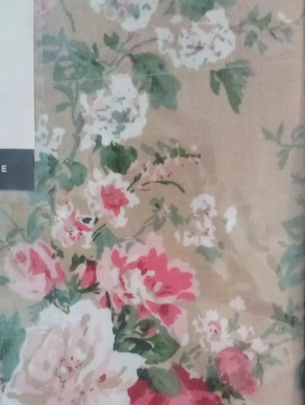 Laura Ashley Beige Floral Cotton Percale Twin Sheet Set NWT $120